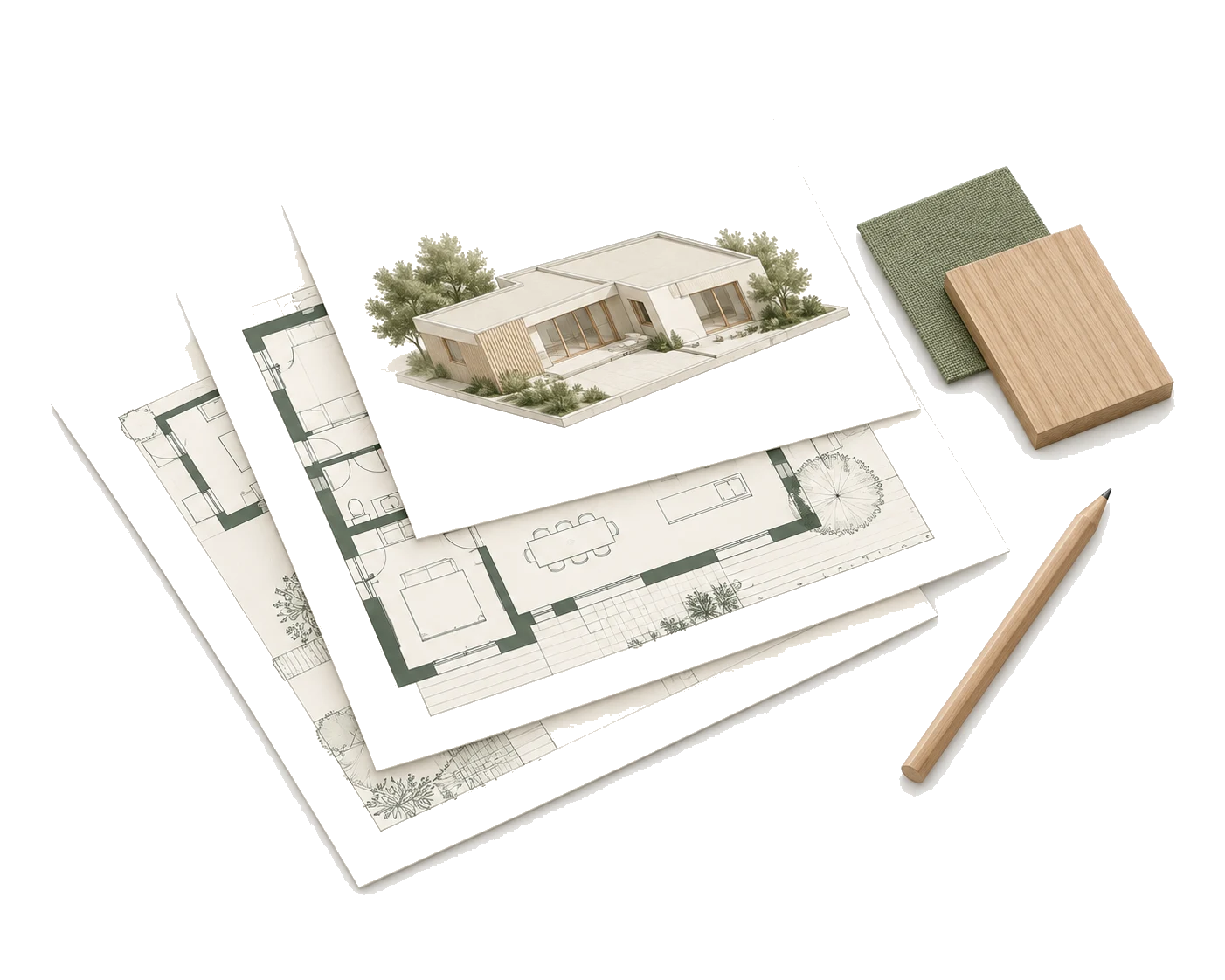 Detailed 2D floor plan