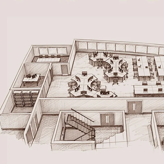 Floor plan layout generated with Planner 5D AI