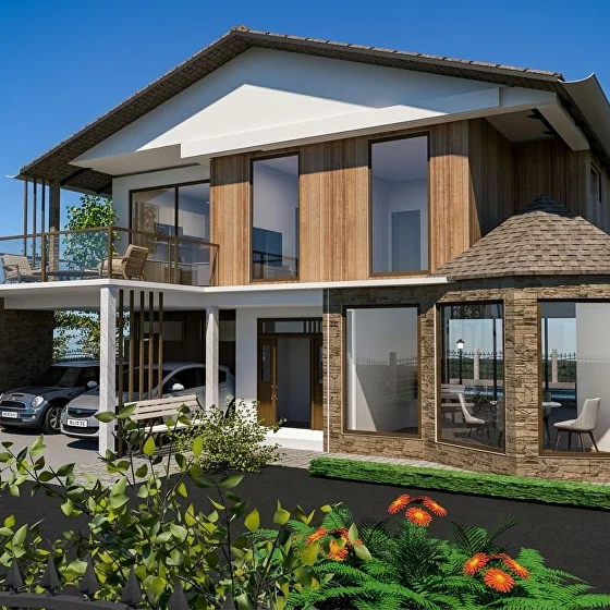 Professional architectural visualization enhanced with Planner 5D AI